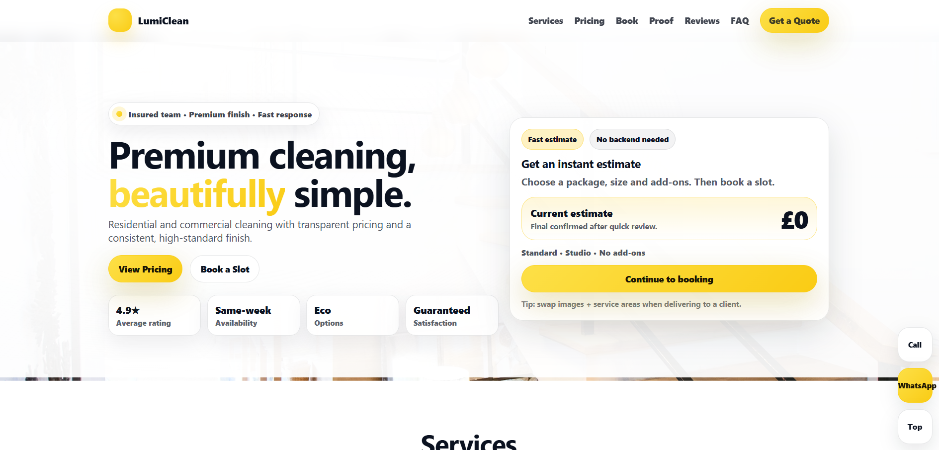 Lumi Clean Project Screenshot