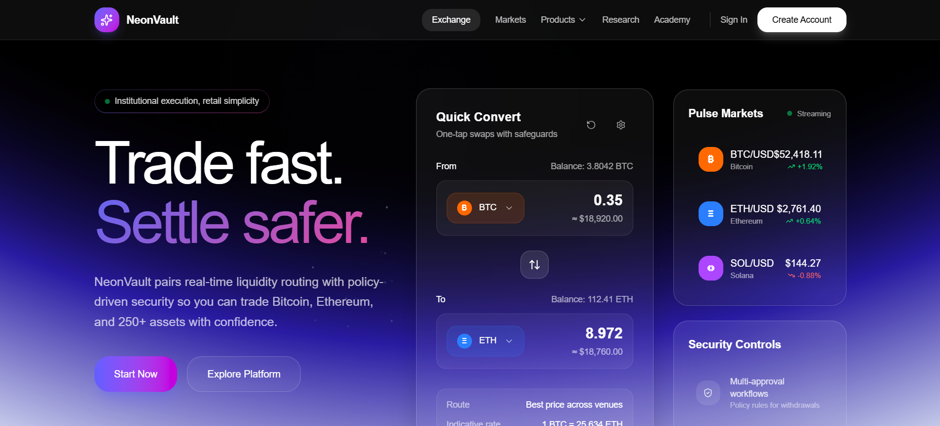NeonVault Project Screenshot